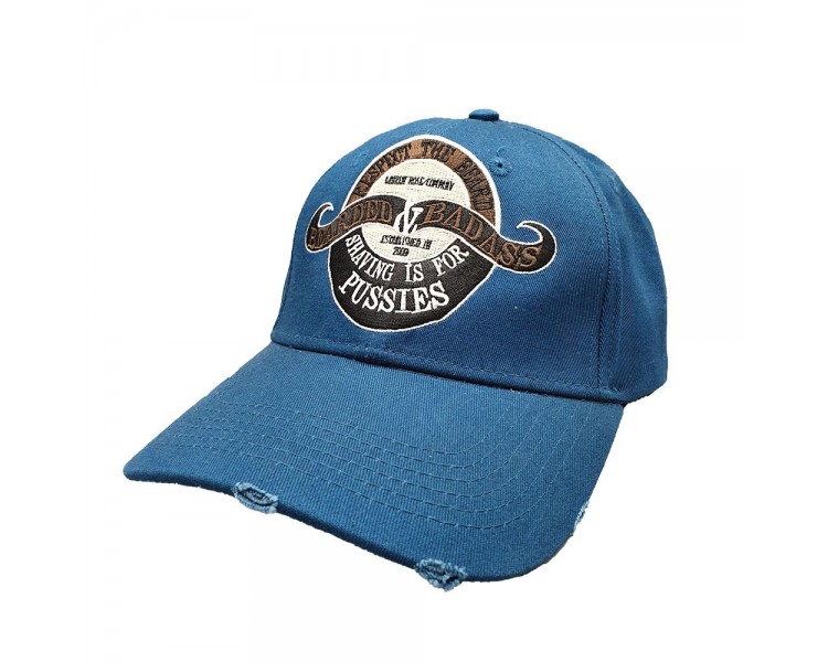 Bearded & Badass Hat Blauw Pet