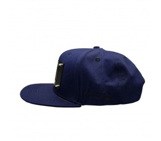 RESPECT Metal Plate Navy Snapback Hat