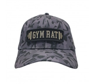 Gym Rat Camo Train Insane Velcro Patched Snapback Hat