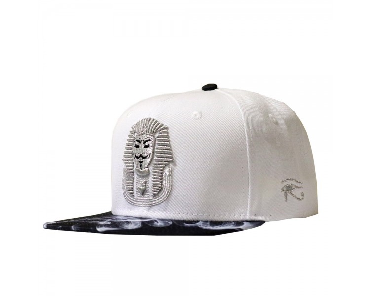 Pharaoh Black Smoke Snapback Pet - Wit