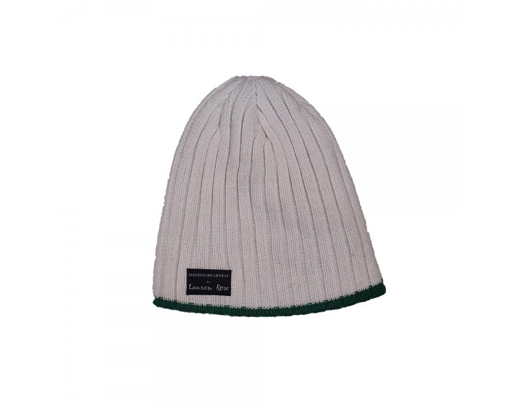 Lauren Rose Beanie - Wit/Groen