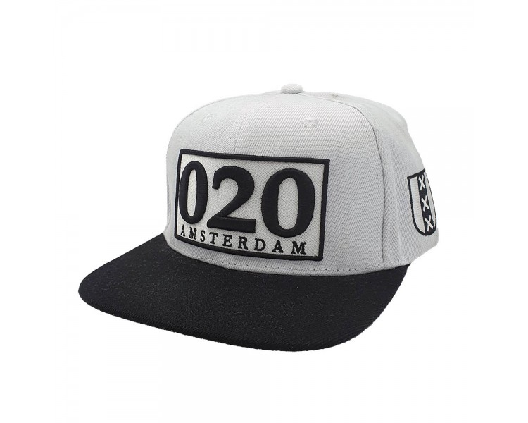 ‘020’ Amsterdam Classic Plate White Snapback Hat