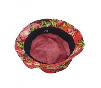 Lauren Rose Buckhet Hat Jungle Red