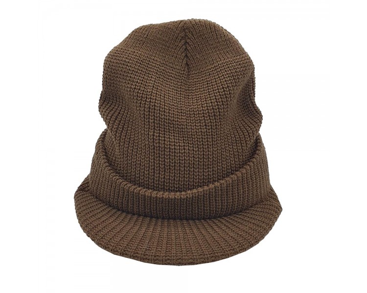 Lauren Rose - Beanie with small visor - Brown