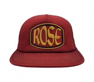 Rose Burgundy Gold Patch Trucker Pet