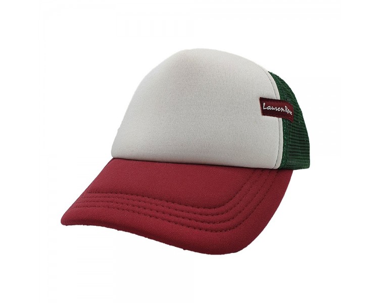 Plain Burgundy/Green Trucker Hat