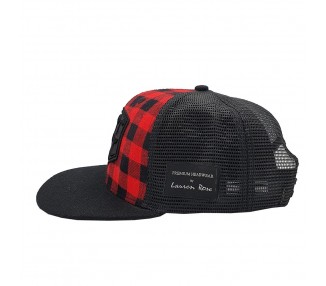 Black/Red Blocked Rose Trucker Pet