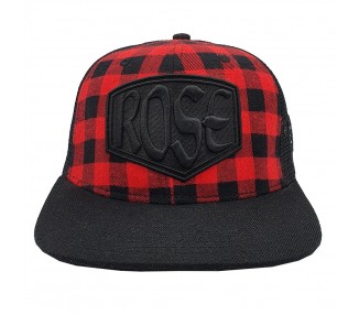 Black/Red Blocked Rose Trucker Pet