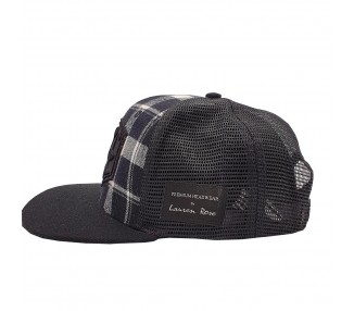 Black/White Blocked rose’ Trucker Hat