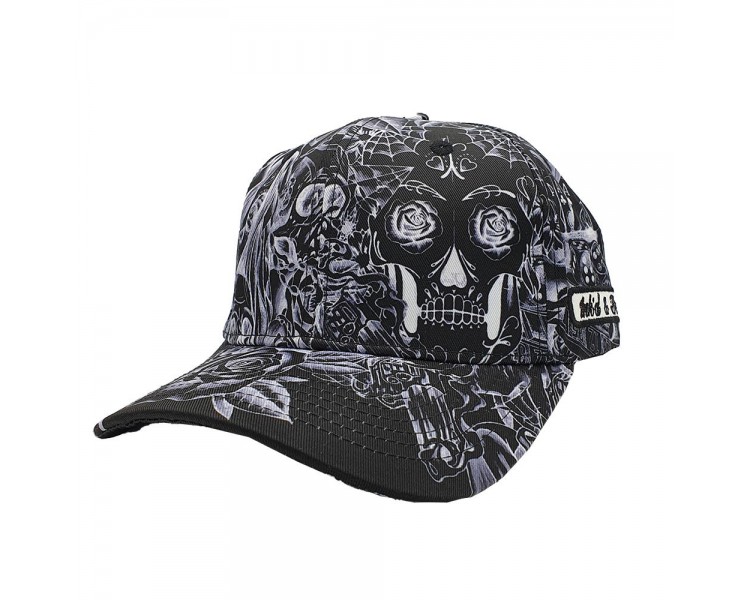 Inked & Badass Allover Black Rose Snapback Pet