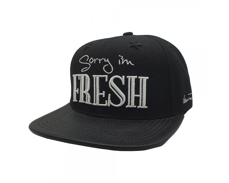 Sorry I'm Fresh Snapback Pet Black